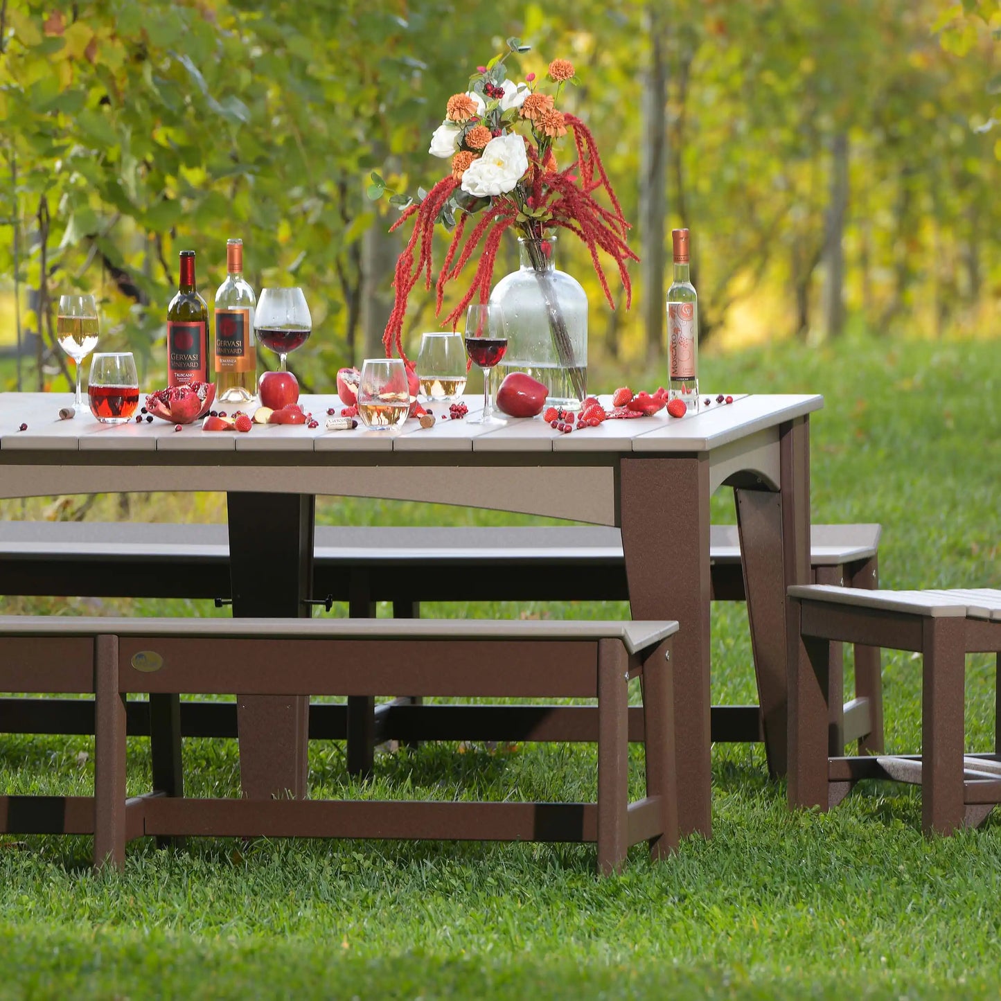 LuxCraft Island Dining Table (44" x 72" Rectangular) - Ever Season Furniture