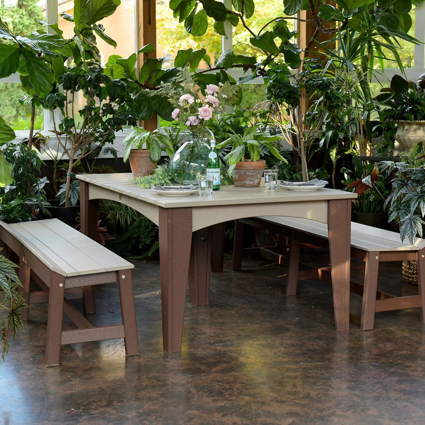 LuxCraft Island Dining Table (44" x 72" Rectangular) - Ever Season Furniture
