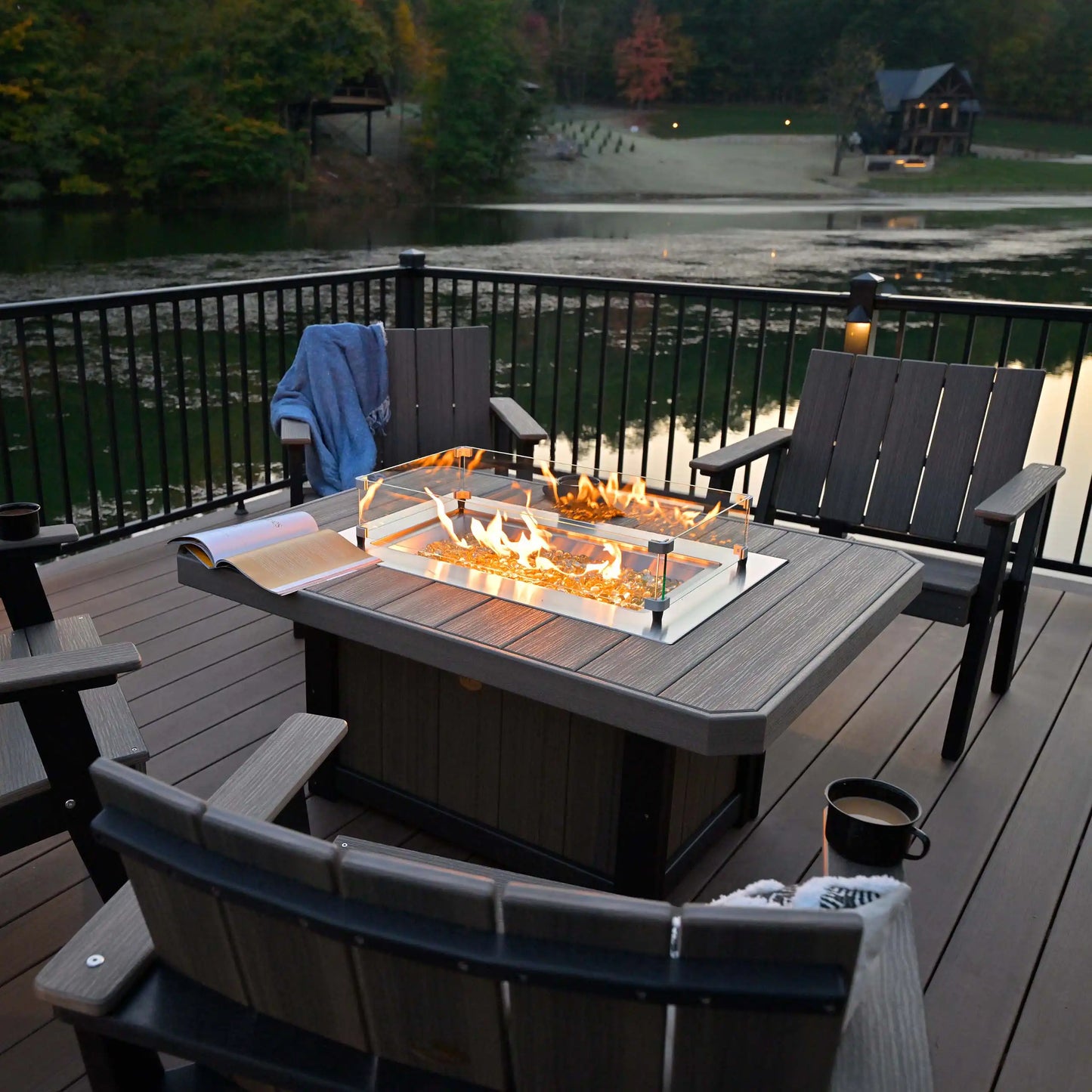LuxCraft Lumin Fire Pit 51" Rectangular - Ever Season Furniture