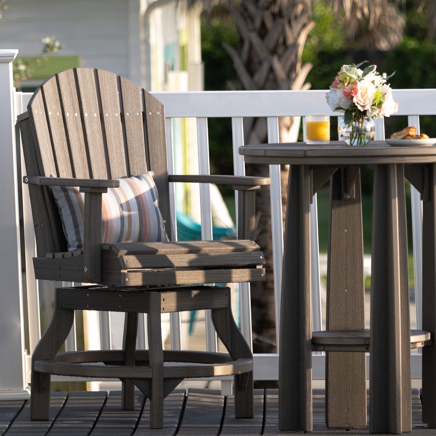 LuxCraft Dining Chair - Adirondack Swivel Chair - Ever Season Furniture