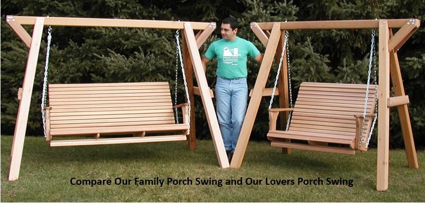 Family 3 - Person Bench Swing with Frame (Made - to - Order) - Ever Season Furniture