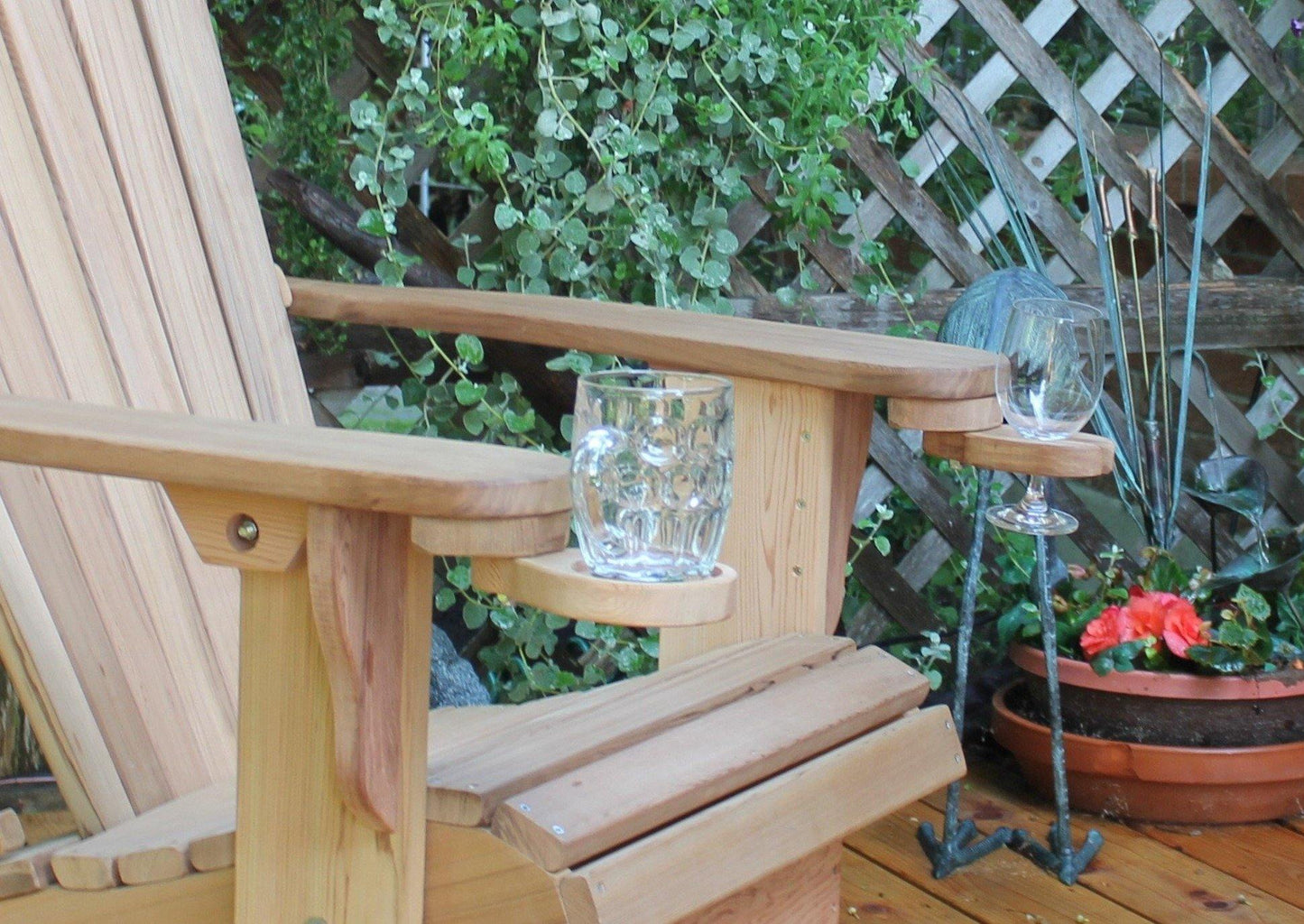 adirondack chair wine glass holder