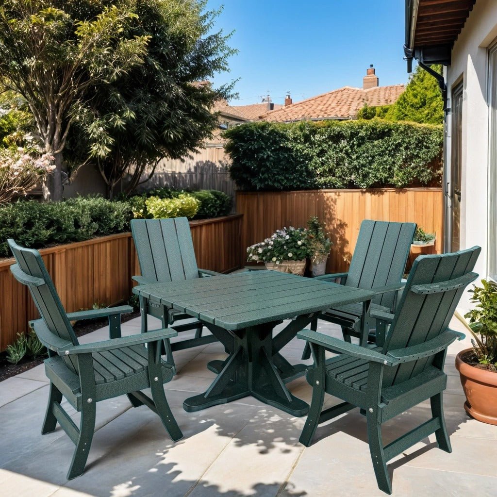 Modern Dining Set for 4 with Pedestal Table (Made - to - Order) - Ever Season Furniture