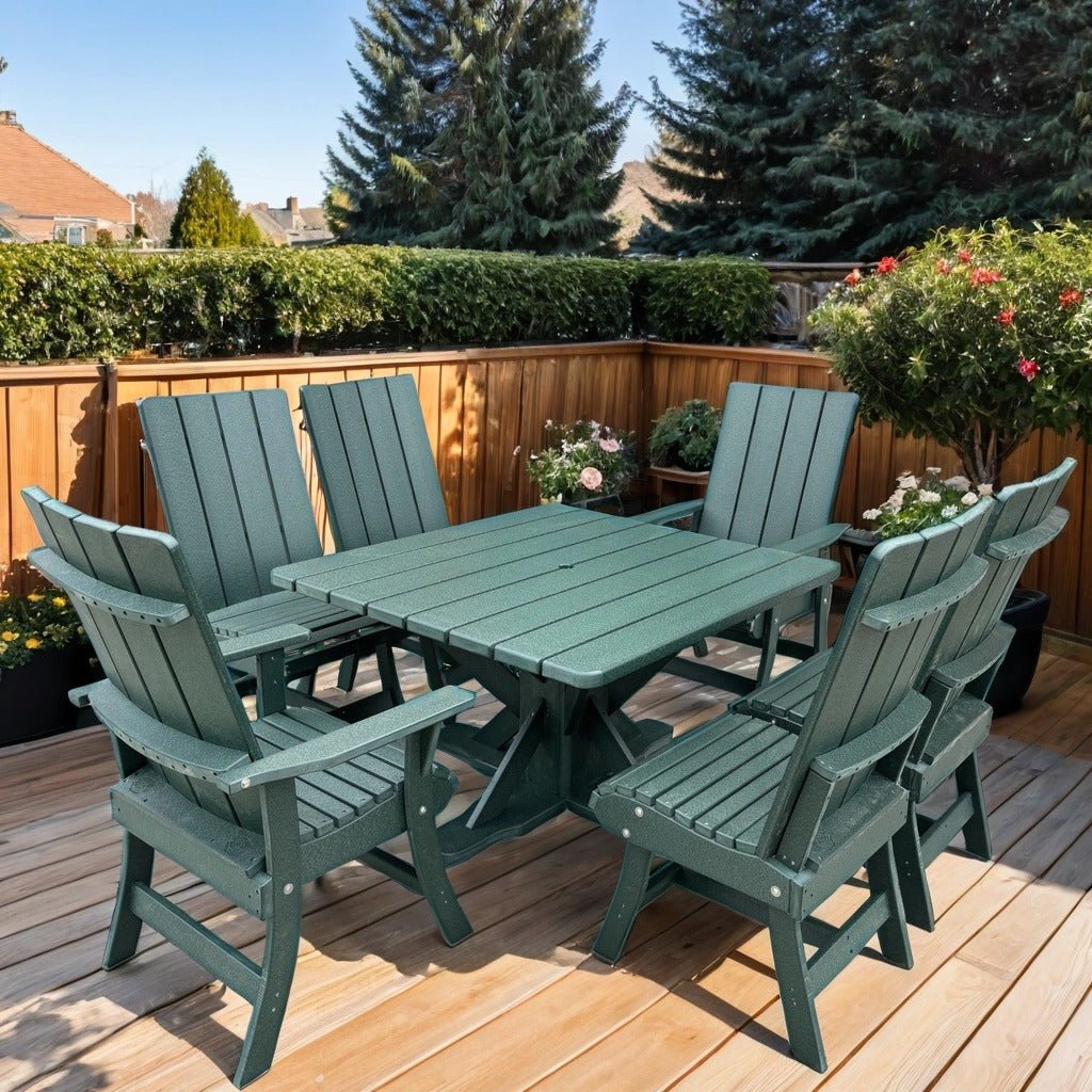 Modern Dining Set for 6 with Pedestal Table (Made - to - Order) - Ever Season Furniture