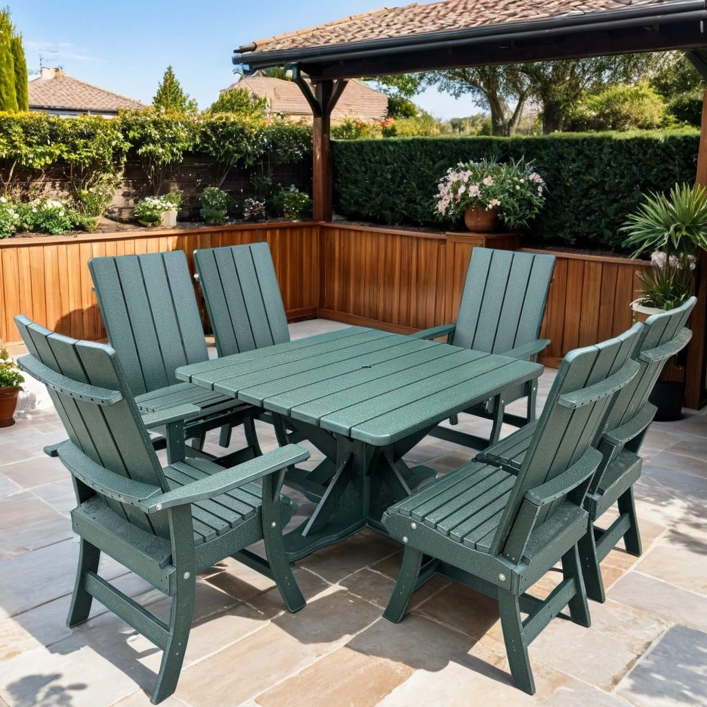 Modern Dining Set for 6 with Pedestal Table (Made - to - Order) - Ever Season Furniture