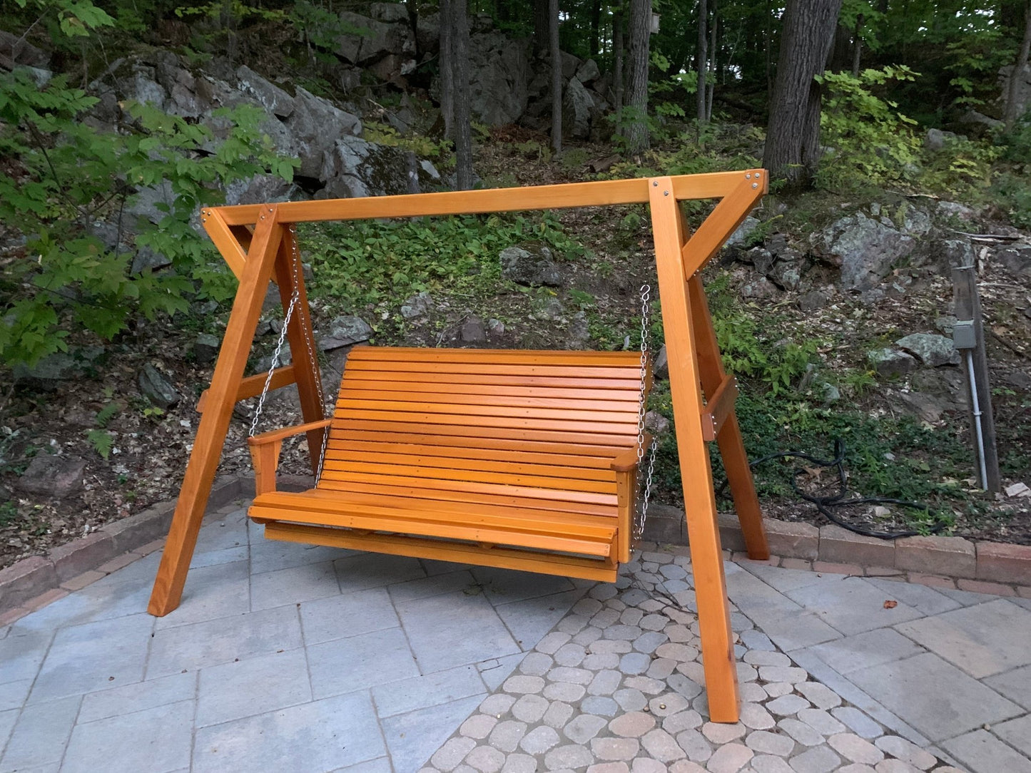Family 3 - Person Bench Swing with Frame (Made - to - Order) - Ever Season Furniture