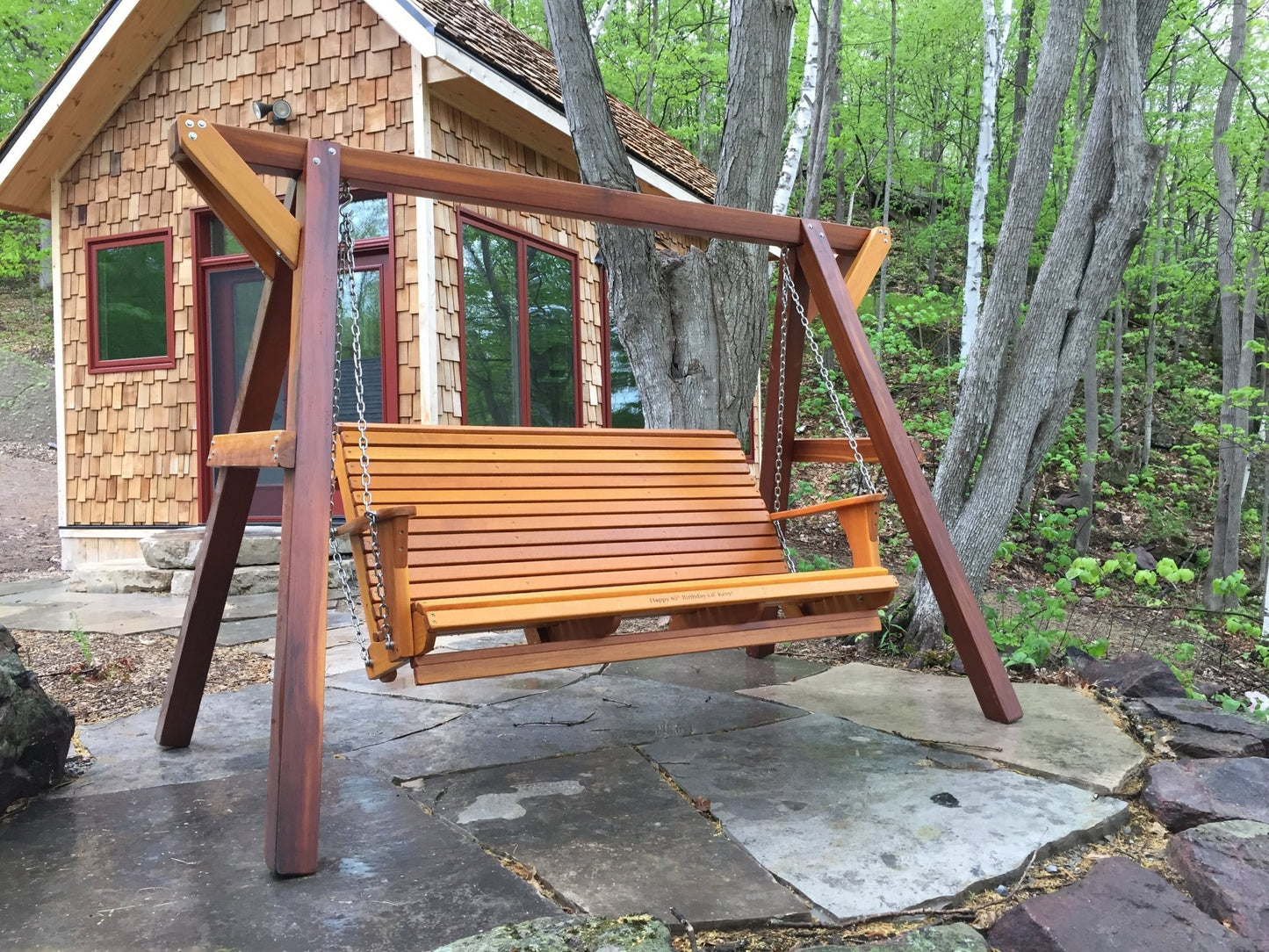 Family 3 - Person Bench Swing with Frame (Made - to - Order) - Ever Season Furniture