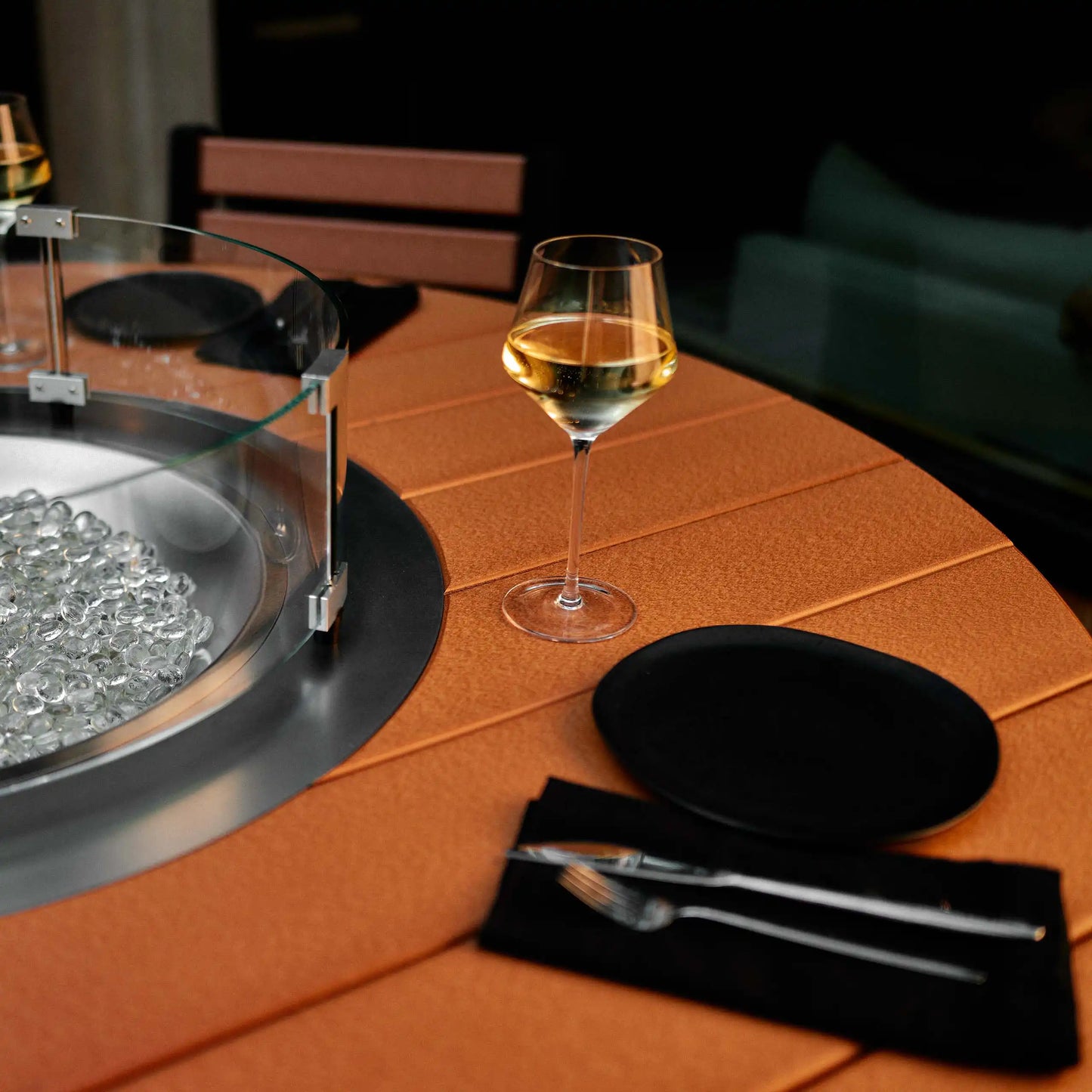 LuxCraft Lumin Fire Table 60" Round - Ever Season Furniture