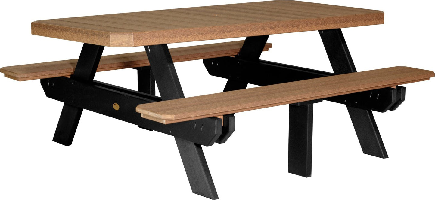LuxCraft 6' Rectangular Picnic Table - Ever Season Furniture