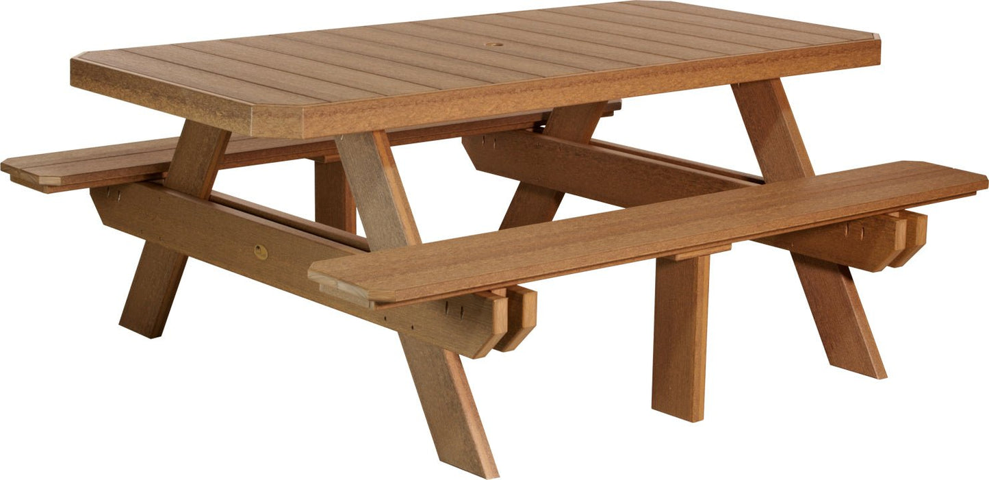 LuxCraft 6' Rectangular Picnic Table - Ever Season Furniture
