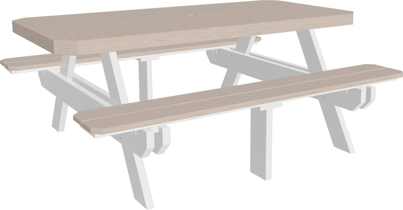 LuxCraft 6' Rectangular Picnic Table - Ever Season Furniture