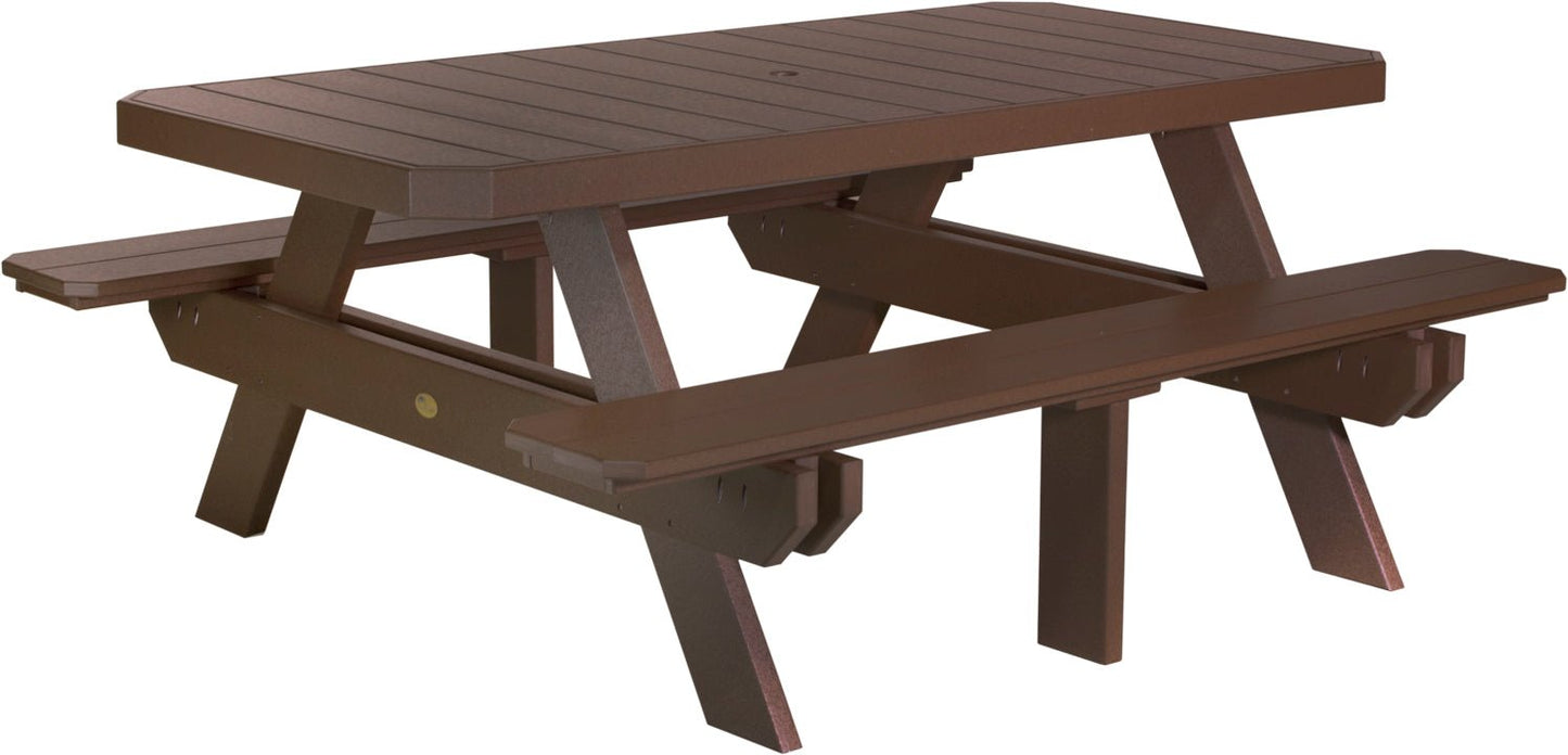 LuxCraft 6' Rectangular Picnic Table - Ever Season Furniture