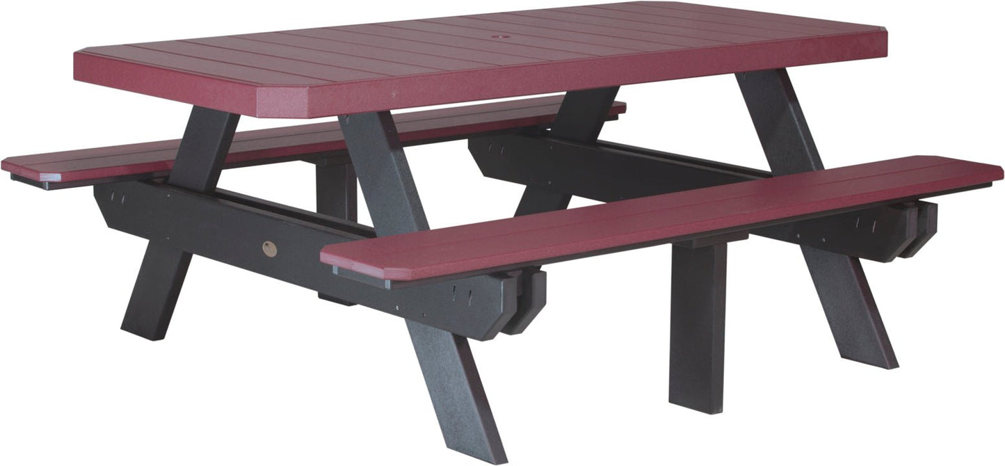 LuxCraft 6' Rectangular Picnic Table - Ever Season Furniture