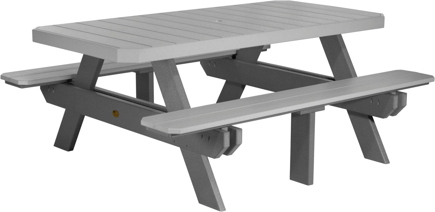 LuxCraft 6' Rectangular Picnic Table - Ever Season Furniture