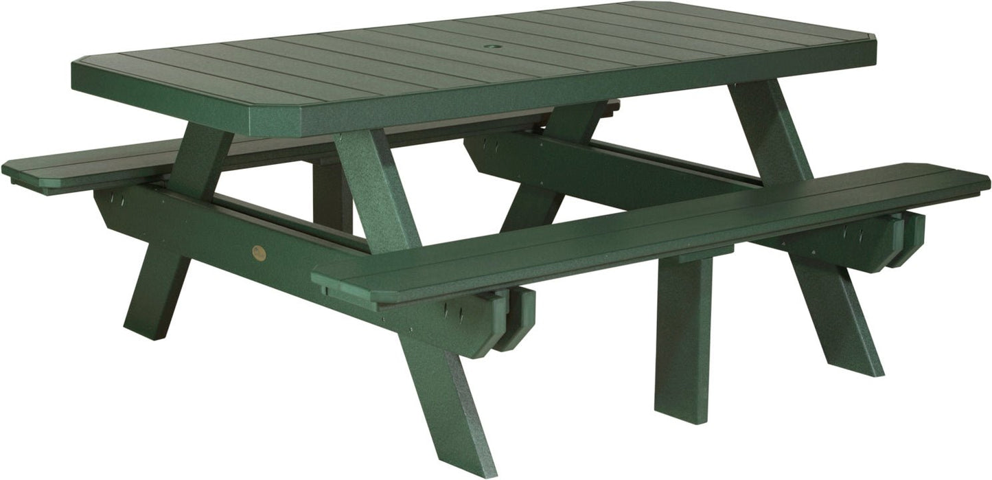 LuxCraft 6' Rectangular Picnic Table - Ever Season Furniture