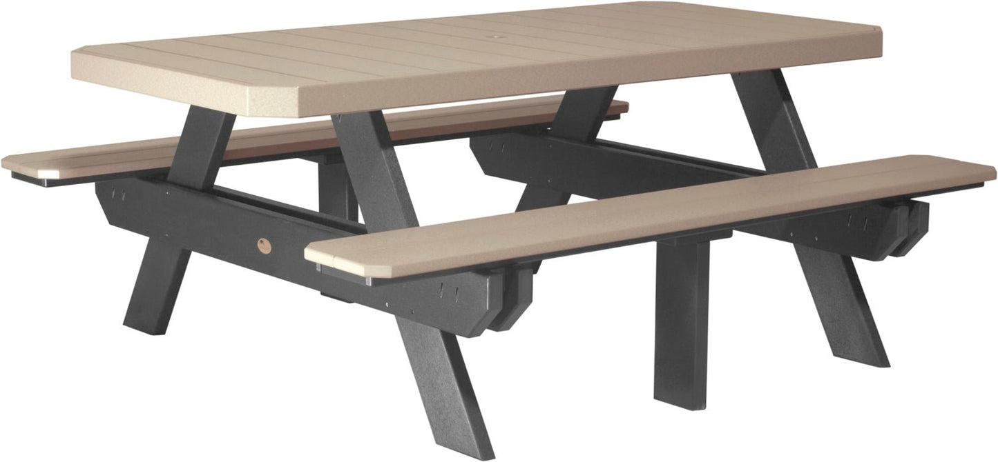 LuxCraft 6' Rectangular Picnic Table - Ever Season Furniture