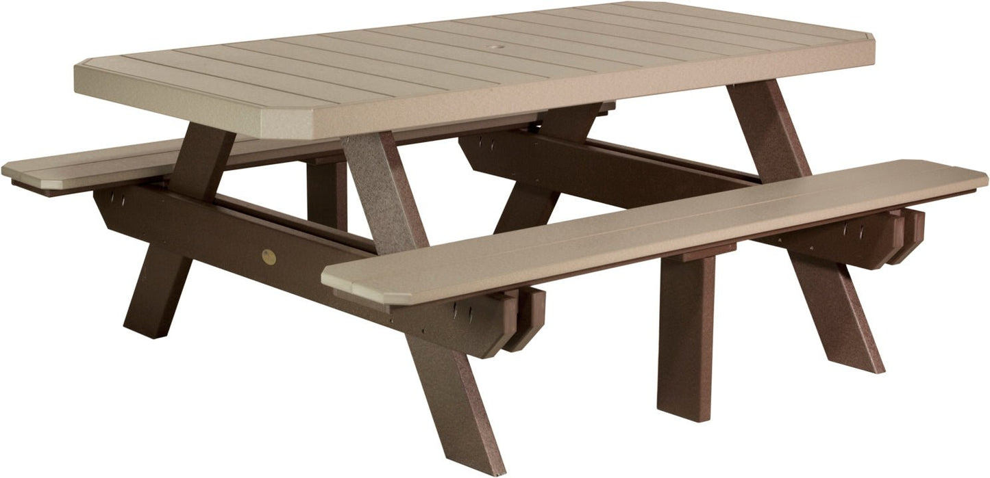 LuxCraft 6' Rectangular Picnic Table - Ever Season Furniture
