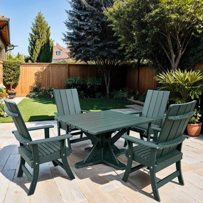 Modern Dining Set for 4 with Pedestal Table (Made - to - Order) - Ever Season Furniture