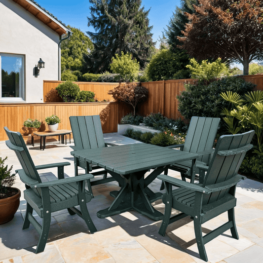 Modern Dining Set for 4 with Pedestal Table (Made - to - Order) - Ever Season Furniture
