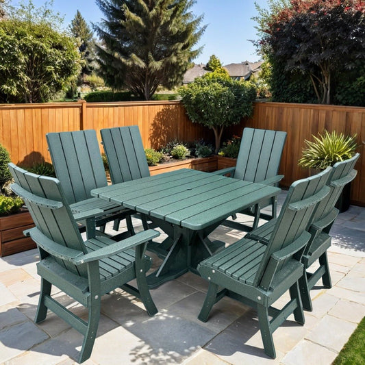 Modern Dining Set for 6 with Pedestal Table (Made - to - Order) - Ever Season Furniture