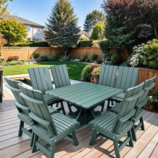Modern Dining Set for 8 with Pedestal Table (Made - to - Order) - Ever Season Furniture