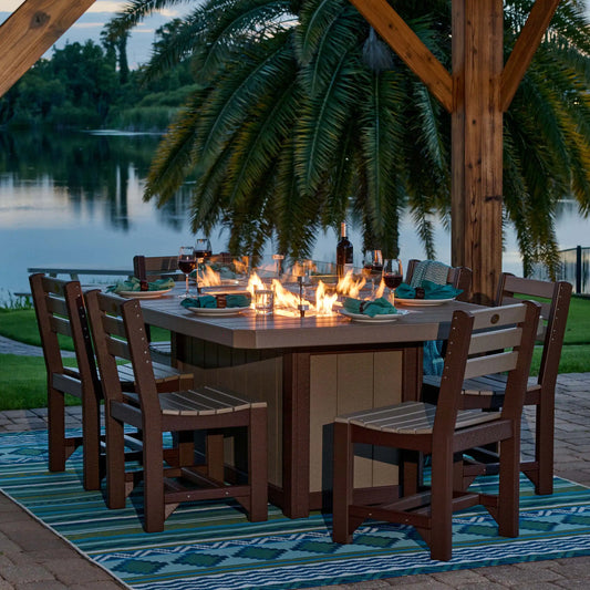 LuxCraft Lumin Fire Table 79" Rectangular - Ever Season Furniture