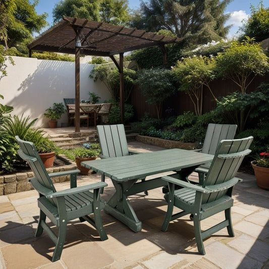 Modern Dining Set for 4 with 4' Table (Made - to - Order) - Ever Season Furniture