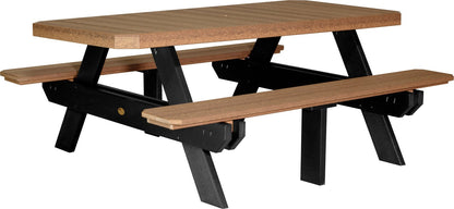 LuxCraft 6' Rectangular Picnic Table - Ever Season Furniture