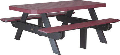 LuxCraft 6' Rectangular Picnic Table - Ever Season Furniture