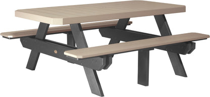 LuxCraft 6' Rectangular Picnic Table - Ever Season Furniture