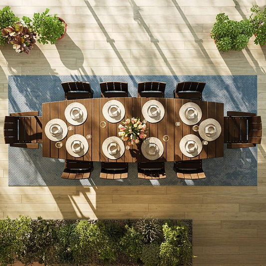 LuxCraft Urban Dining Table 4' x 10' Oval (Counter Height) - Ever Season Furniture