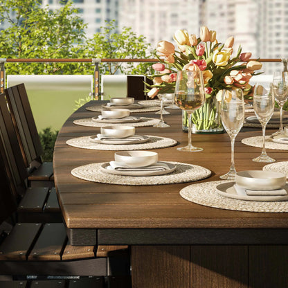 LuxCraft Urban Dining Table 4' x 10' Oval (Counter Height) - Ever Season Furniture