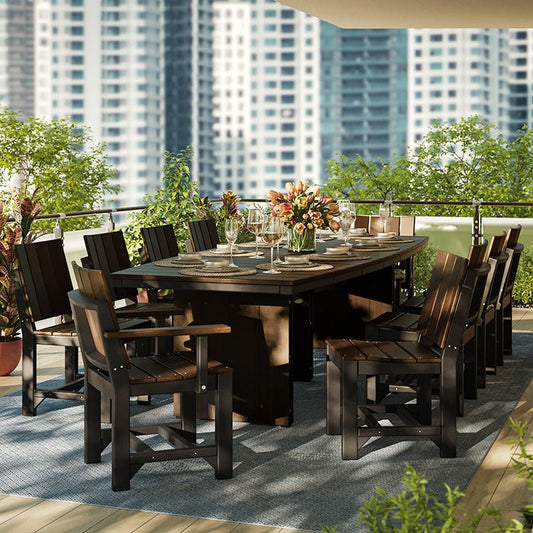 LuxCraft Urban Dining Table 4' x 8' Oval (Counter Height) - Ever Season Furniture