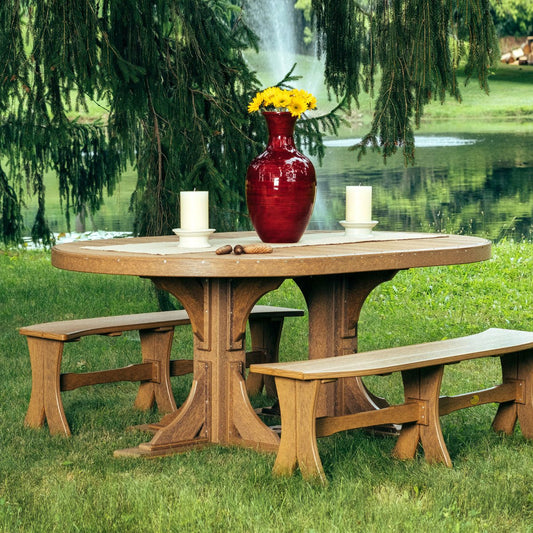 LuxCraft 4' x 6' Oval Table - Ever Season Furniture